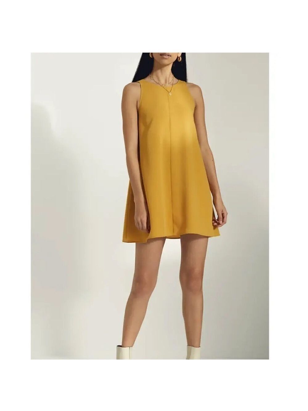Aritzia Wilfred Parker Sleeveless A-Line
Mini Dress in Mustard Sz XS